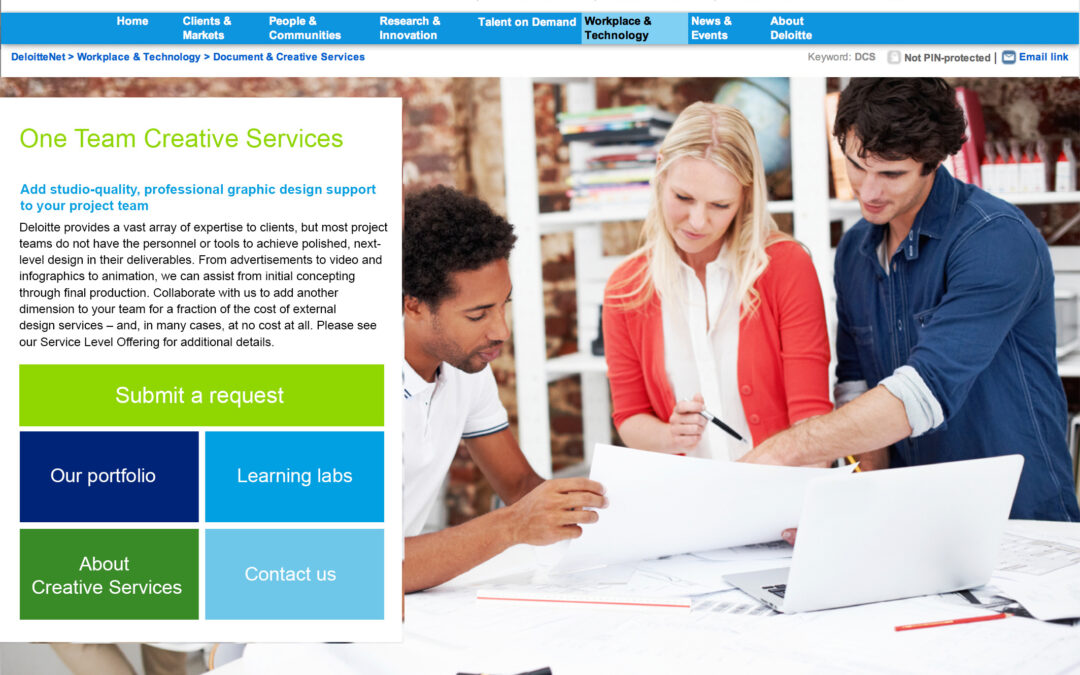 Deloitte Creative Services Customer site