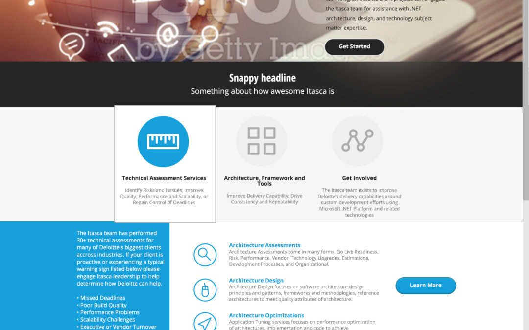 Deloitte ITASCA homepage and logo