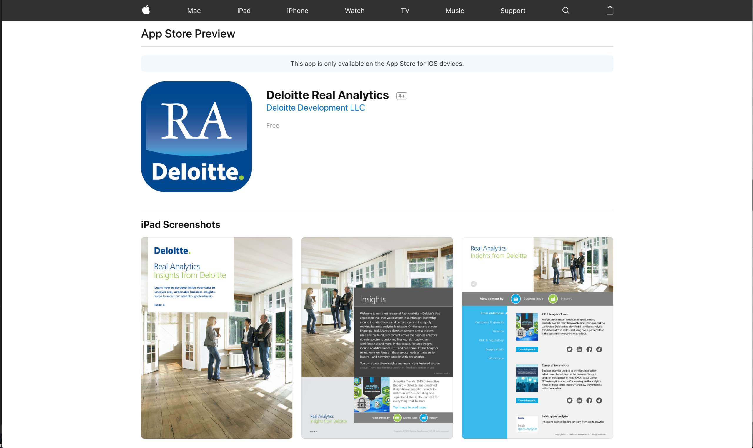 Deloitte Real Analytics App