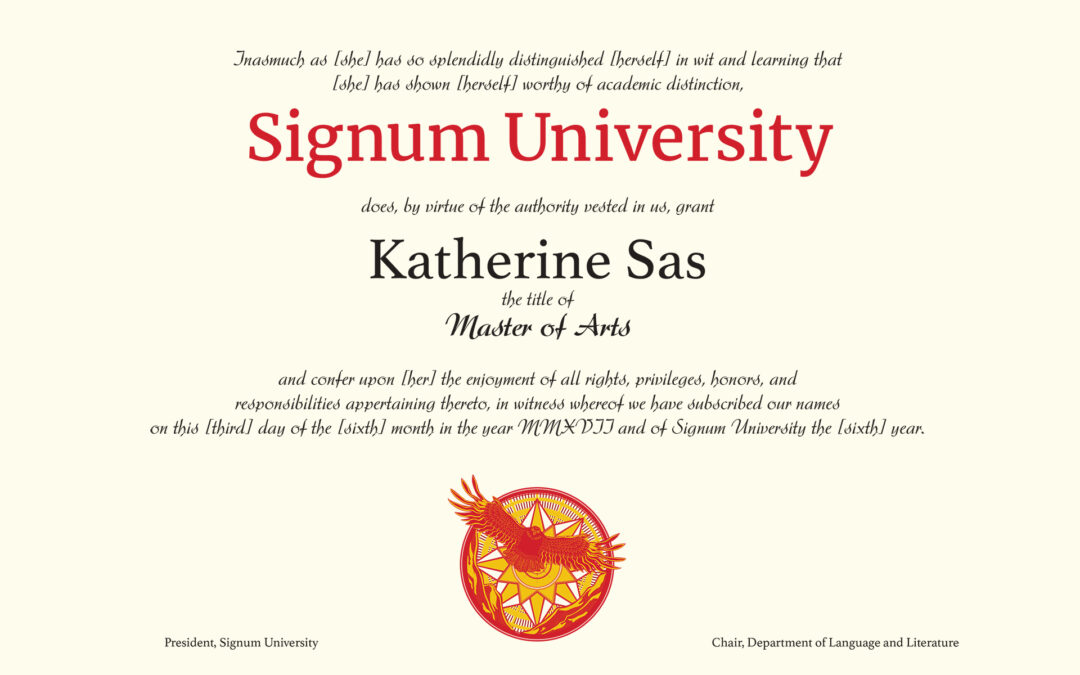 Signum University Diplomas