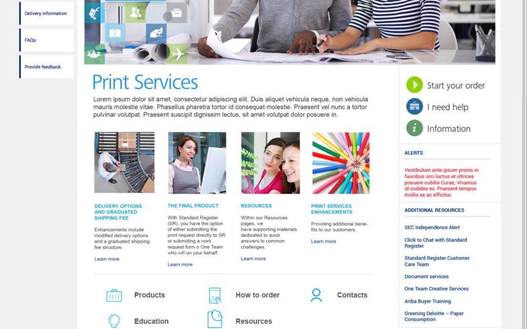 Deloitte One Team Print Services site
