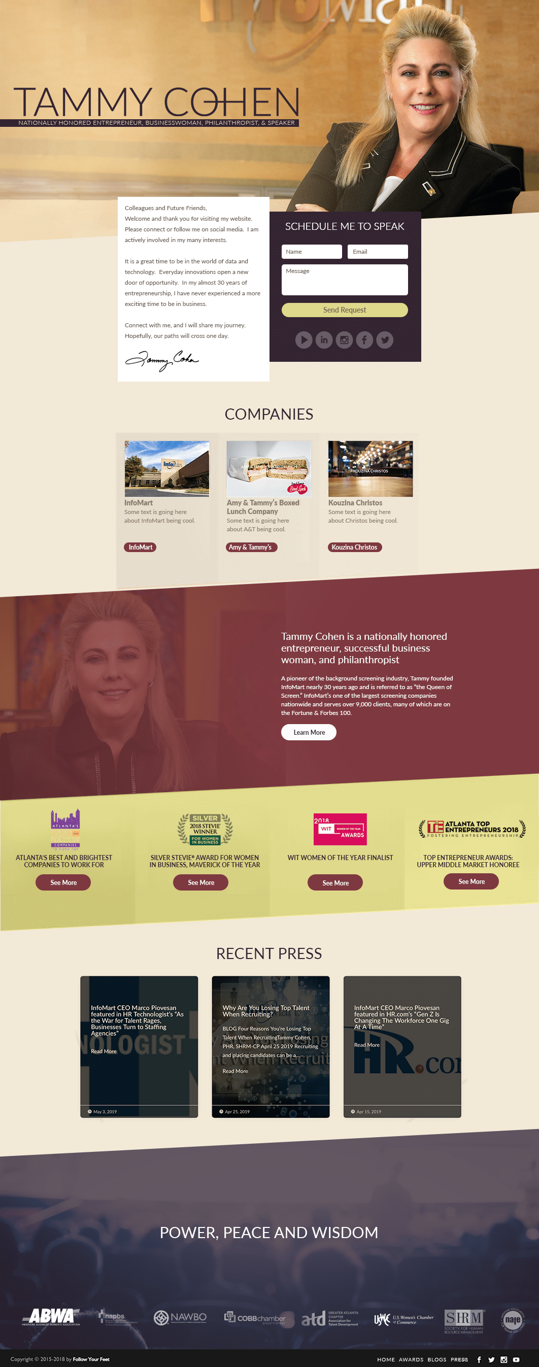 Tammy Cohen Website Rebrand